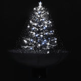 Kunstig juletre med snø og paraplyfot svart 75 cm PVC