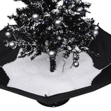 Kunstig juletre med snø og paraplyfot svart 75 cm PVC