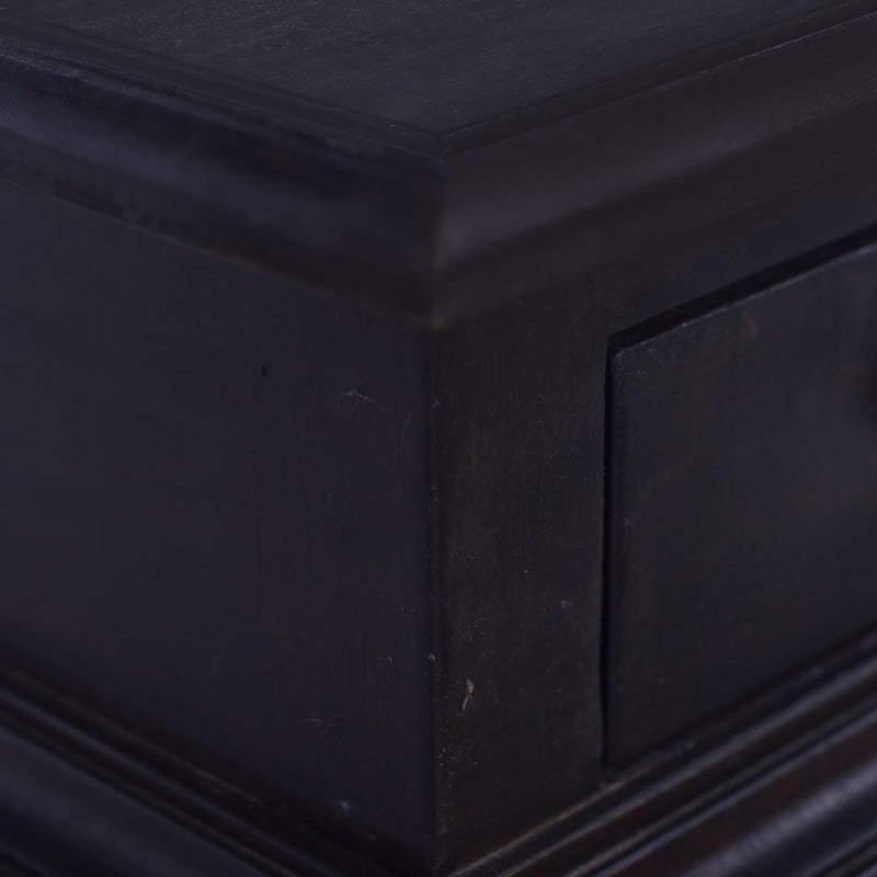 Nattbord lys svart kaffe 35x30x60 cm heltre mahogni