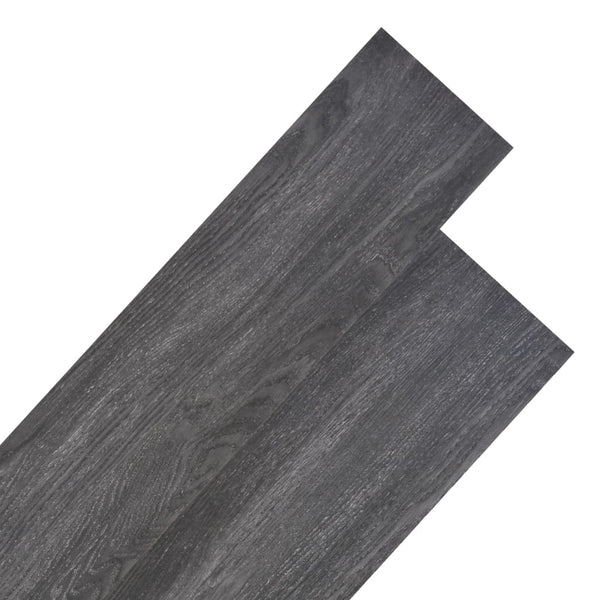 Ikke-klebende PVC-gulvplanker 4,46 m² 3 mm svart