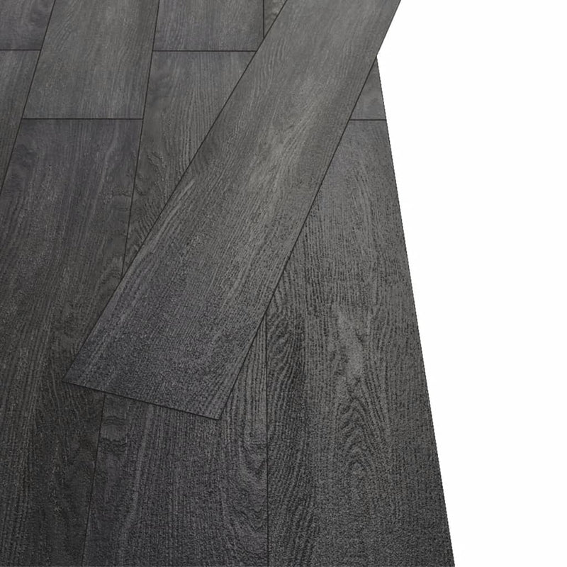Ikke-klebende PVC-gulvplanker 4,46 m² 3 mm svart