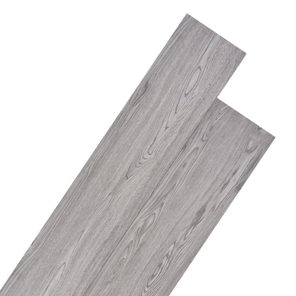 Ikke-klebende PVC-gulvplanker 4,46 m² 3 mm mørkegrå