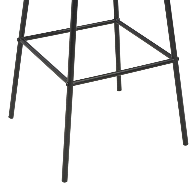 Barstoler 4 stk svart heltre furu og stål