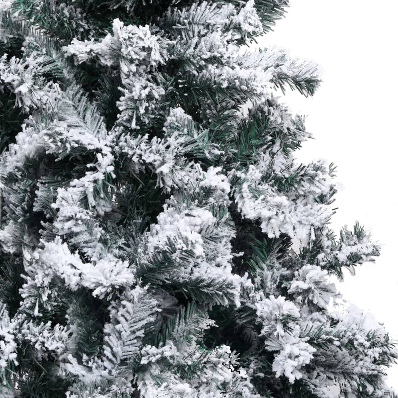 Kunstig juletre med flokket snø grønn 180 cm PVC