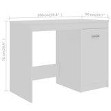 Skrivebord hvit 140x50x76 cm sponplate