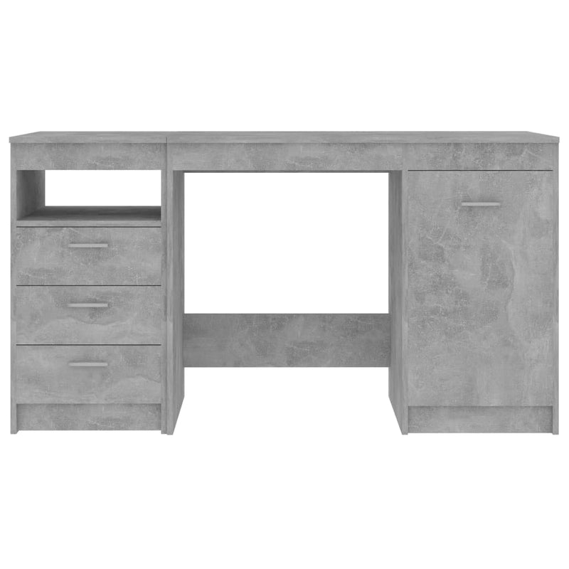 Skrivebord betonggrå 140x50x76 cm sponplate