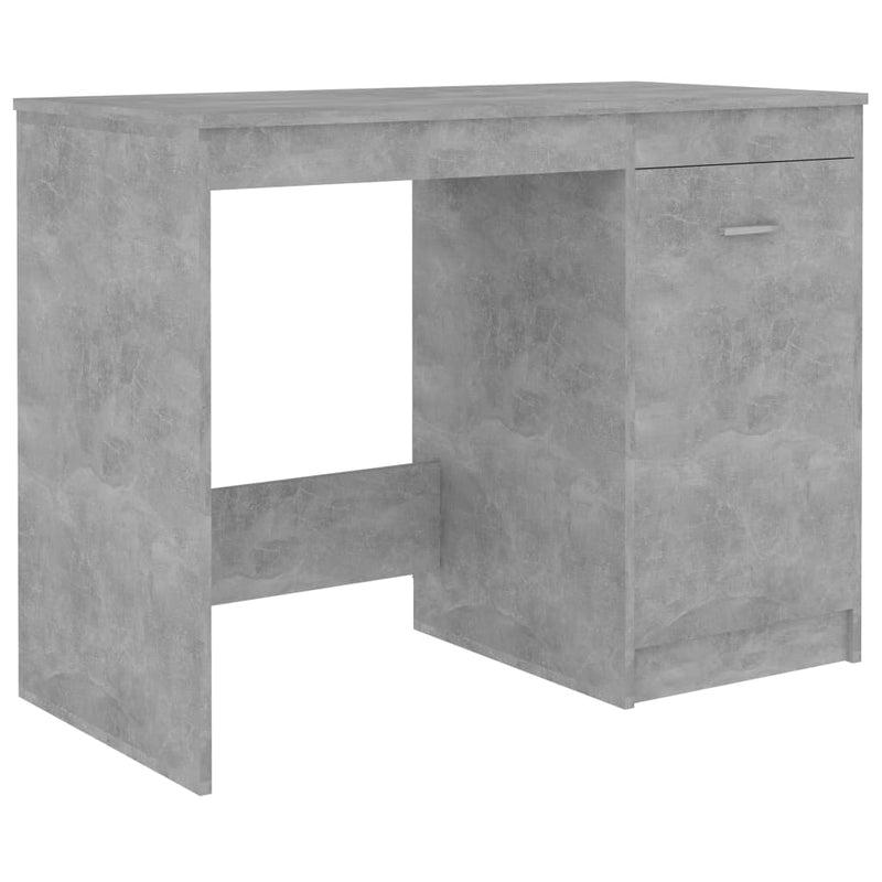 Skrivebord betonggrå 140x50x76 cm sponplate