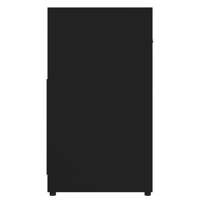 Baderomsskap svart 60x33x61 cm sponplate
