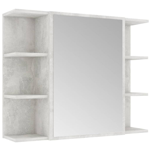 Speilskap til baderom betonggrå 80x20,5x64 cm sponplate