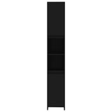 Baderomsskap svart 30x30x183,5 cm sponplate