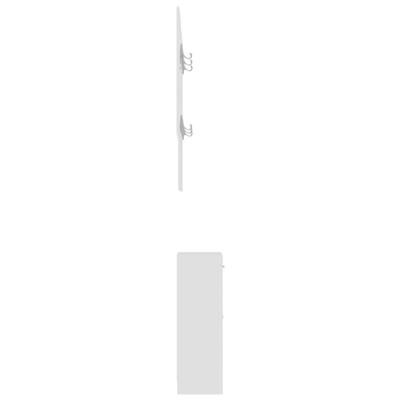 Gangenhet hvit 100x25x76,5 cm sponplate