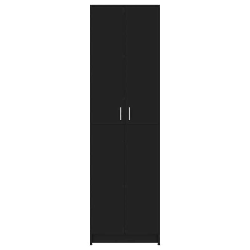 Garderobeskap svart 55x25x189 cm sponplate