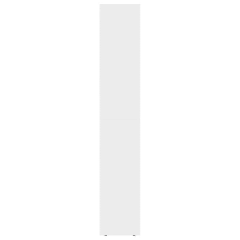 Bokhylle høyglans hvit 36x30x171 cm sponplate