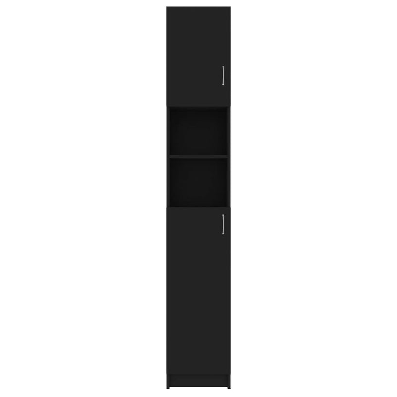 Baderomsskap svart 32x25,5x190 cm sponplate