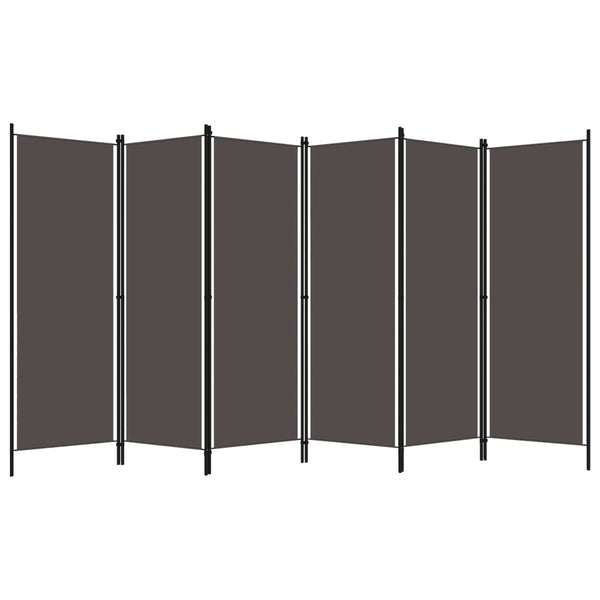 Romdeler med 6 paneler antrasitt 300x180 cm