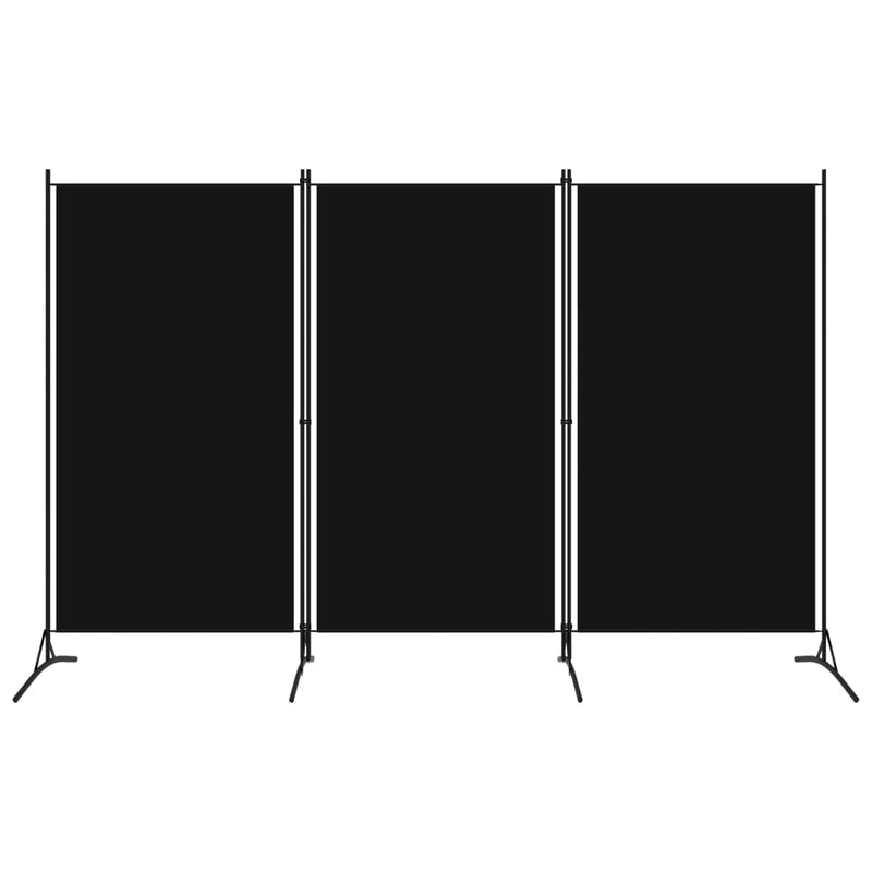 Romdeler 3 paneler svart 260x180 cm