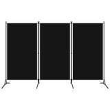 Romdeler 3 paneler svart 260x180 cm