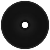Luksuriøs servant rund matt svart 32,5x14 cm keramisk