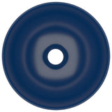 Baderomsservant keramisk mørkeblå rund