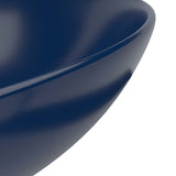 Baderomsservant keramisk mørkeblå rund