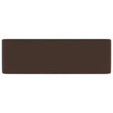 Luksuriøs servant matt mørkebrun 41x30x12 cm keramisk