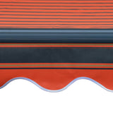 Uttrekkbar markise med vindsensor LED 400x300cm oransje og brun