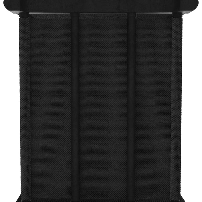 Displayhylle med 9 kuber og bokser svart 103x30x107,5 cm stoff