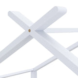 Sengeramme for barn heltre furu hvit 70x140 cm