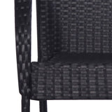 Stablestoler 4 stk polyrotting svart