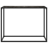 Konsollbord svart 100x35x75 cm herdet glass