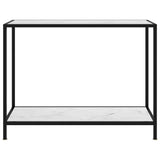 Konsollbord hvit 100x35x75 cm herdet glass