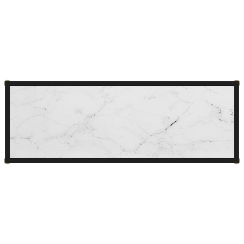Konsollbord hvit 100x35x75 cm herdet glass