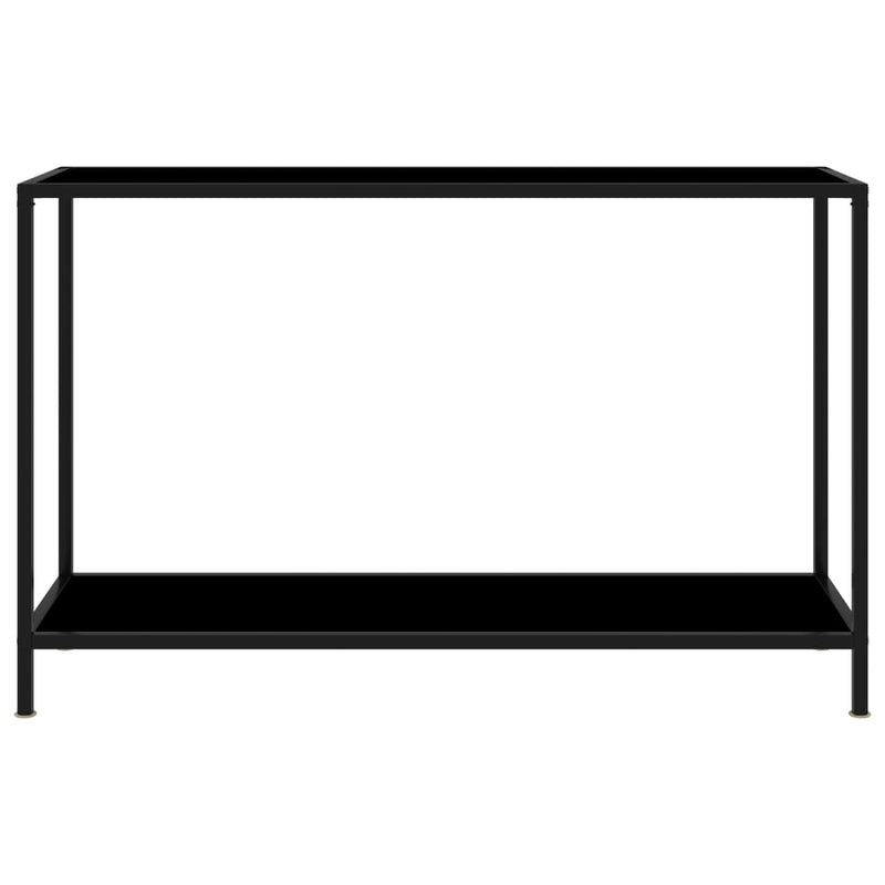 Konsollbord svart 120x35x75 cm herdet glass