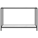 Konsollbord hvit 120x35x75 cm herdet glass