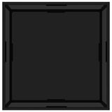 Salongbord svart 80x80x35 cm herdet glass