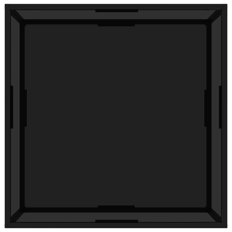 Salongbord svart 80x80x35 cm herdet glass