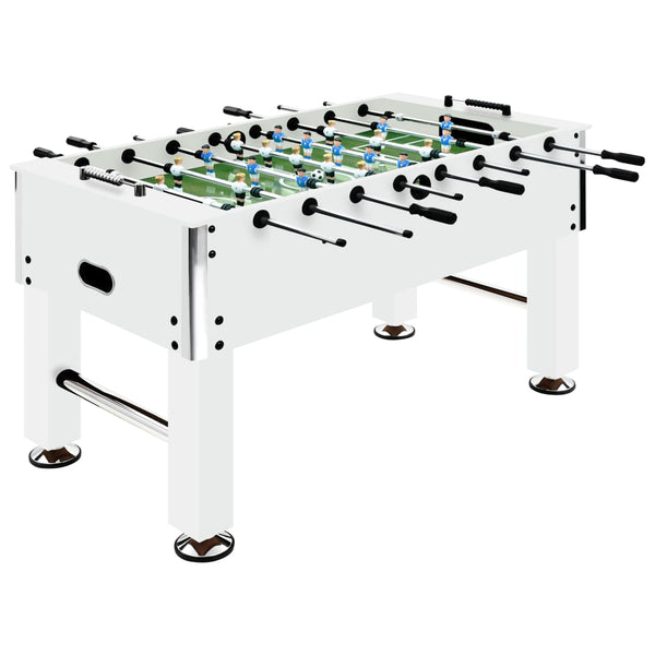 Fotballbord stål 60 kg 140x74,5x87,5 cm hvit