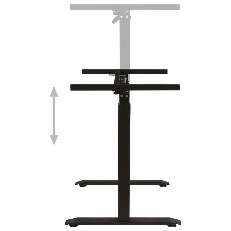 Understell til sitte-/ståbord manuell høydejustering svart