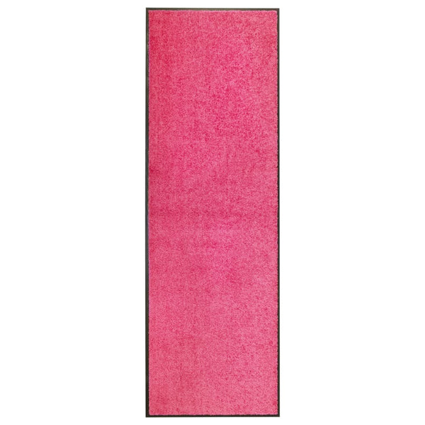 Dørmatte vaskbar rosa 60x180 cm