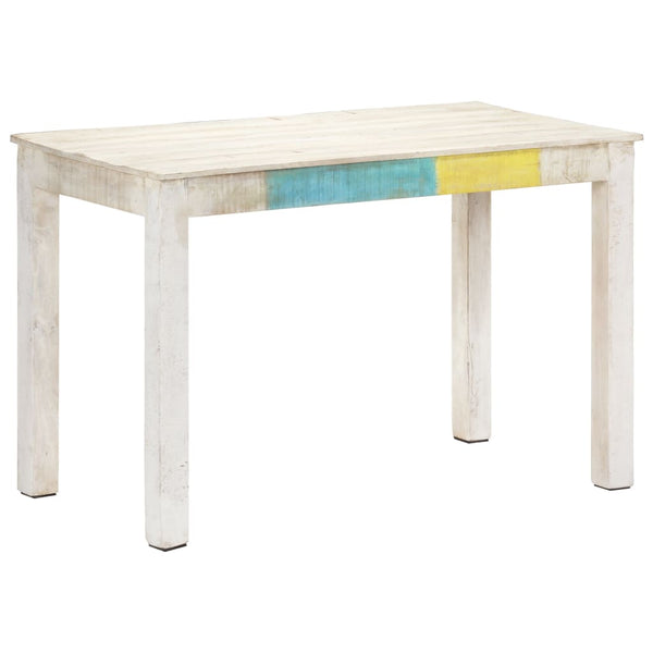 Spisebord hvit 120x60x76 cm heltre mango