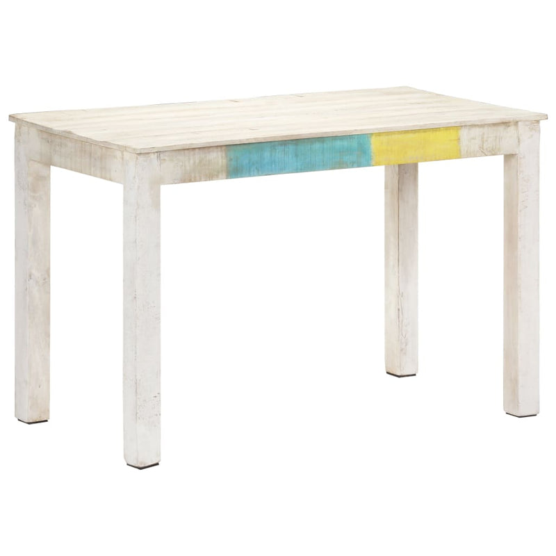 Spisebord hvit 120x60x76 cm heltre mango