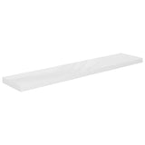 Flytende vegghyller 4 stk høyglans hvit 120x23,5x3,8 cm MDF