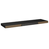 Flytende vegghylle svart 90x23,5x3,8 cm MDF