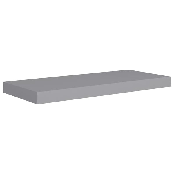 Flytende vegghylle grå 60x23,5x3,8 cm MDF