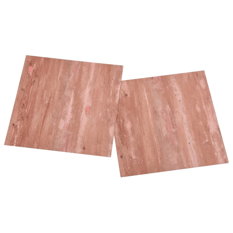 Selvklebende gulvplanker 55 stk PVC 5,11 m² rød