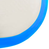 Oppblåsbar gymnastikkmatte med pumpe 400x100x20 cm PVC blå
