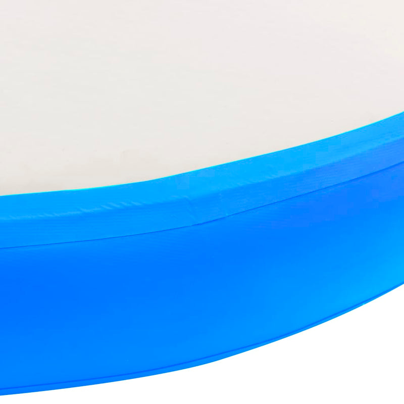 Oppblåsbar gymnastikkmatte med pumpe 100x100x15 cm PVC blå