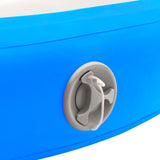 Oppblåsbar gymnastikkmatte med pumpe 100x100x20 cm PVC blå