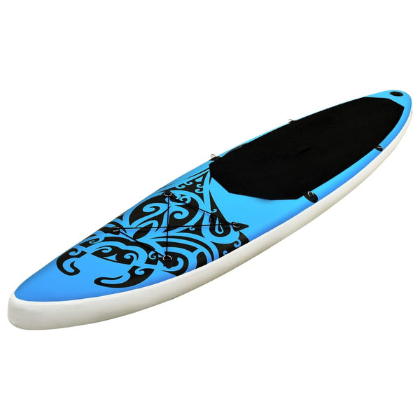 Oppblåsbart padlebrettsett 366x76x15 cm blå
