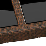 Hagebord med glassplate brun polyrotting